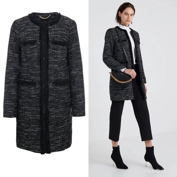 J.Crew Tweed Lurex Lady Coat with Braided Trim - Metallic - Picture 2 of 12